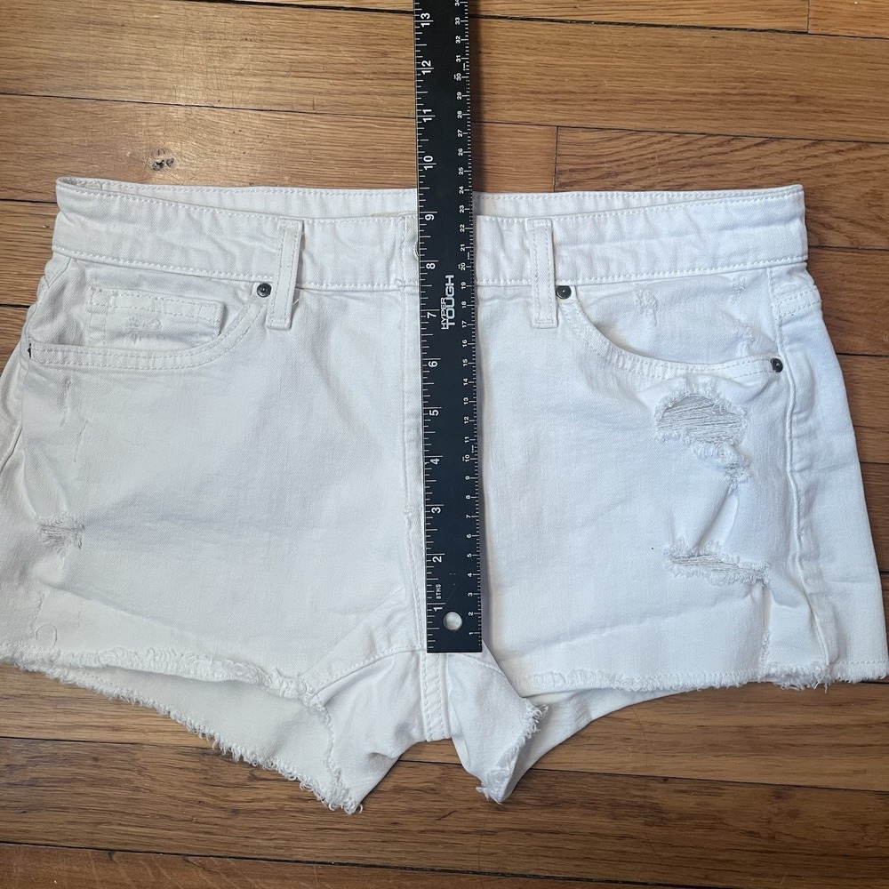JOE'S JEANS LOS ANGELES Size 28 White Cutoff Jean Shorts Cotton Blend - Picture 8 of 9